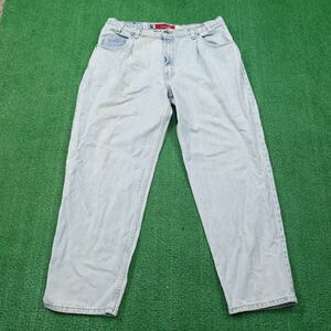 VINTAGE LEVI'S SILVERTAB LOOSE LIGHT WASH DENIM BLUE JEANS 38X30 (37X29) **READ